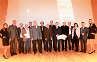 Die Kulturpreisträger des Landes 2011 bei der feierlichen Veranstaltung im Stift Ossiach. <BR>Fotos: Egon Rutter/blitzlich